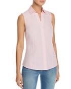 Foxcroft Taylor Sleeveless Non-iron Cotton Shirt