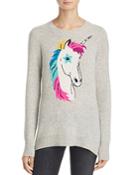 Aqua Cashmere Unicorn Intarsia Sweater - 100% Exclusive