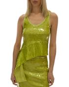 Helmut Lang Sequined Scoop Neck Tank Top