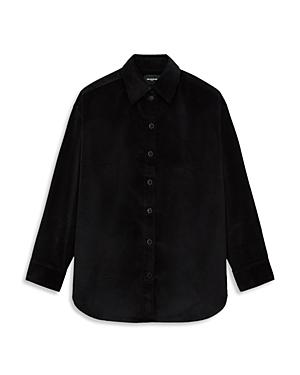 The Kooples Hill Velvet Ribbed Shirt
