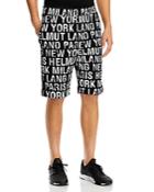 Helmut Lang City Text Shorts