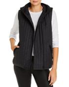 Eileen Fisher Mixed-media Hooded Vest