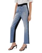 Jonathan Simkhai Standard Eliot Color Blocked Straight Jeans In La Jolla