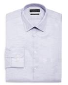 The Men's Store Micro Pattern Stretch Slim Fit Dress Shirt