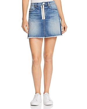 Blanknyc Zip Detail Frayed Denim Skirt - 100% Exclusive