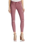 Black Orchid Noah Ankle Fray Destructed Jeans In Lady Like