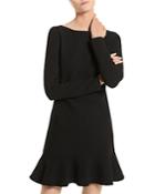 Michael Kors Boatneck Wool Blend Mini Dress