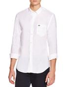 Lacoste Linen Regular Fit Button-down Shirt
