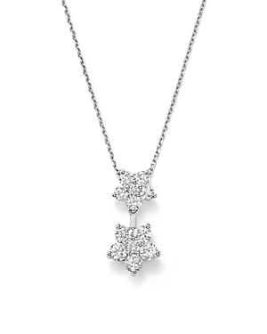 Diamond Flower Pendant Necklace In 14k White Gold, .85 Ct. T.w. - 100% Exclusive