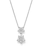 Diamond Flower Pendant Necklace In 14k White Gold, .85 Ct. T.w. - 100% Exclusive