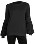 Sioni Lace Sleeve Sweater