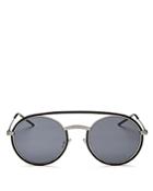 Dior Homme Synthesis Brow Bar Round Sunglasses, 50mm