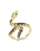 Bloomingdale's Multi-gemstone & Diamond Snake Ring In 14k Yellow Gold- 100% Exclusive