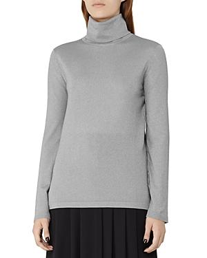 Reiss Sassy Sparkle Turtleneck Top