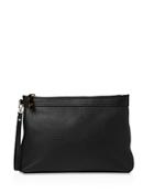 Whistles Chester Large Leather Zip Pouch