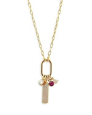 Nadri Mother's Day Mixed Cubic Zirconia Multi Charm Pendant Necklace, 17-20