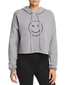 Knowlita Ny Smiley Cropped Hooded Sweatshirt