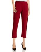 Piazza Sempione Cropped Topstitched Side-stripe Pants