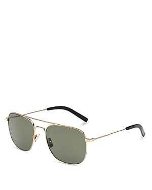 Saint Laurent Classic Brow Bar Navigator Sunglasses, 55mm