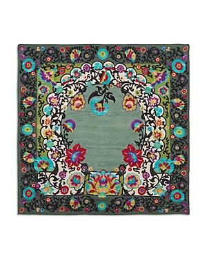 Salvatore Ferragamo Uzbekis Verde Silk Scarf
