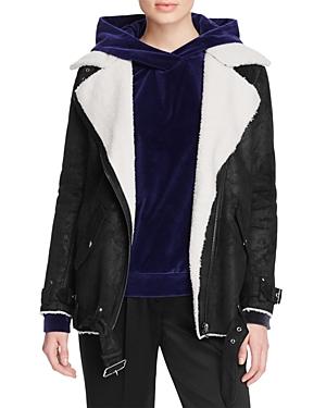 The Kooples Faux Shearling Aviator Perfecto Jacket- 100% Bloomingdale's Exclusive