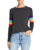 Madeleine Thompson Rainbow Stripe Cashmere Sweater