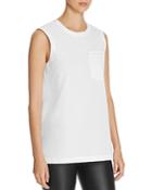 Dkny Sleeveless Poplin Top