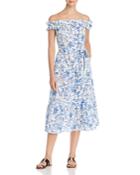 Tory Burch Off-the-shoulder Printed Dress