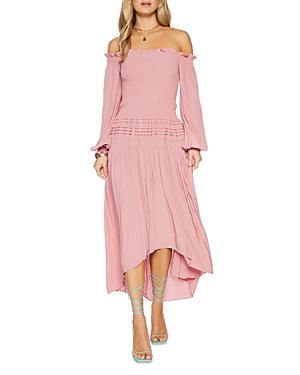 Ramy Brook Anita Smocked Ruffled Midi Dress