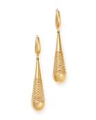 Bloomingdale's Open-weave Tear Drop Earrings In 14k Yellow Gold - 100% Exclusive