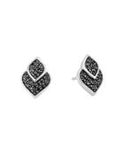 John Hardy Sterling Silver Legends Naga Black Sapphire And Black Spinel Stud Earrings