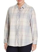 Foxcroft Plus Plaid Button-down Shirt