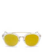 Lyndon Leone Julia Round Oversized Mirrored Sunglasses, 53mm - 100% Exclusive
