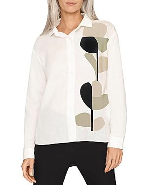 B New York Organic Geo Button Front Top