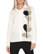 B New York Organic Geo Button Front Top