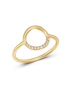 Zoe Chicco 14k Yellow Gold Small Thick Circle Pave Diamond Ring