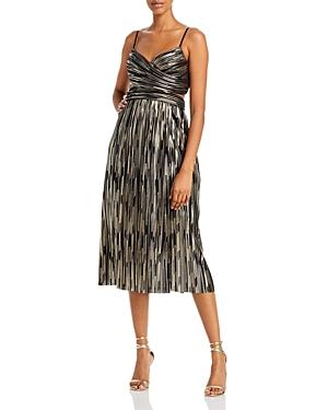 Aidan By Aidan Mattox Pleated Midi Dress