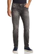 Mavi Jake Slim Fit Jeans In Grey Distressed Williamsburg