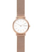 Skagen Signatur Rose Gold-tone Slim Watch, 30mm