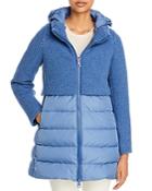 Herno Knit Overlay Puffer Coat
