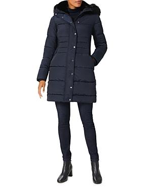 Hobbs London Dita Faux Fur Trimmed Puffer Coat