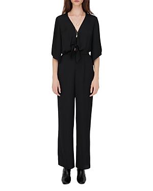 Maje Pasham Tie Front Jumpsuit