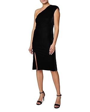 Laundry By Shelli Segal Velvet One Shoulder Dress
