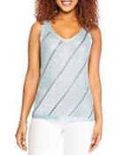 Nic+zoe Right Direction Striped Sleeveless Sweater