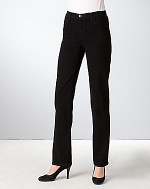 Nydj Petites Slim-leg Jeans In Black