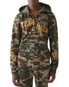 True Religion Cotton Blend Camo Logo Zip Hoodie