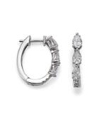 Bloomingdale's Pear-shaped Diamond Hoop Earrings In 14k White Gold, 1.15 Ct. T.w. - 100% Exclusive