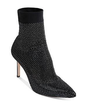 Badgley Mischka Women's Dierdra Pointed Toe Embellished High Heel Booties
