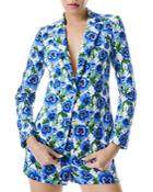 Alice And Olivia Macey Fitted Floral Print Blazer