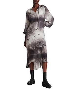 Allsaints Piya Kielder Printed High/low Dress